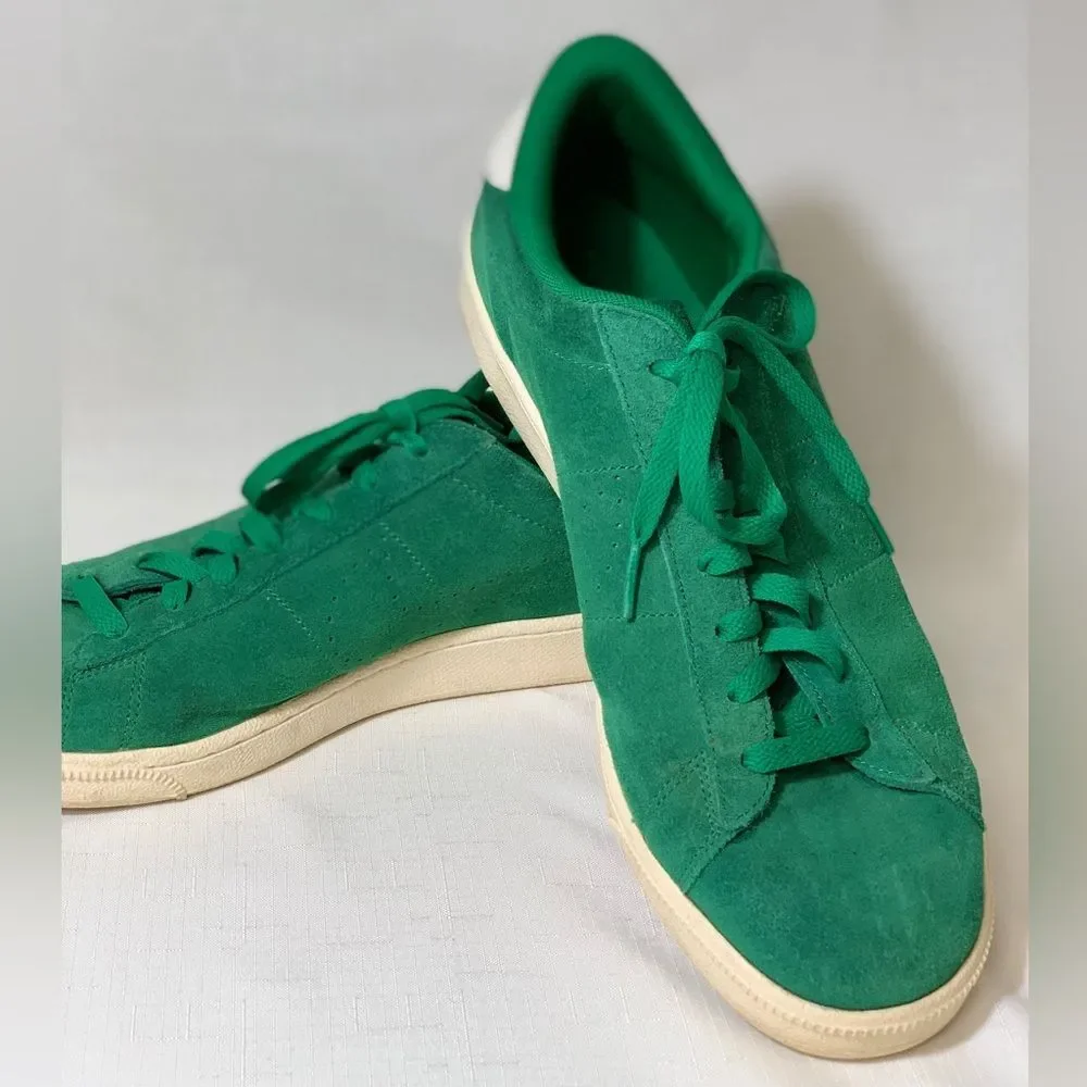 NIKE Men's Tennis Classic CS Premium Suede Sneakers Size 12 Pine Green Lace Up